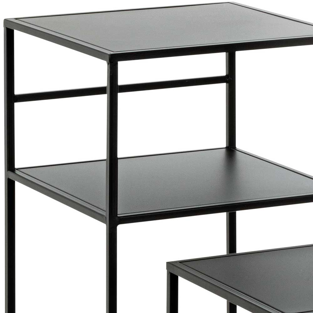 Moderne Blumensäulen in Schwarz - Foahala (zweiteilig)