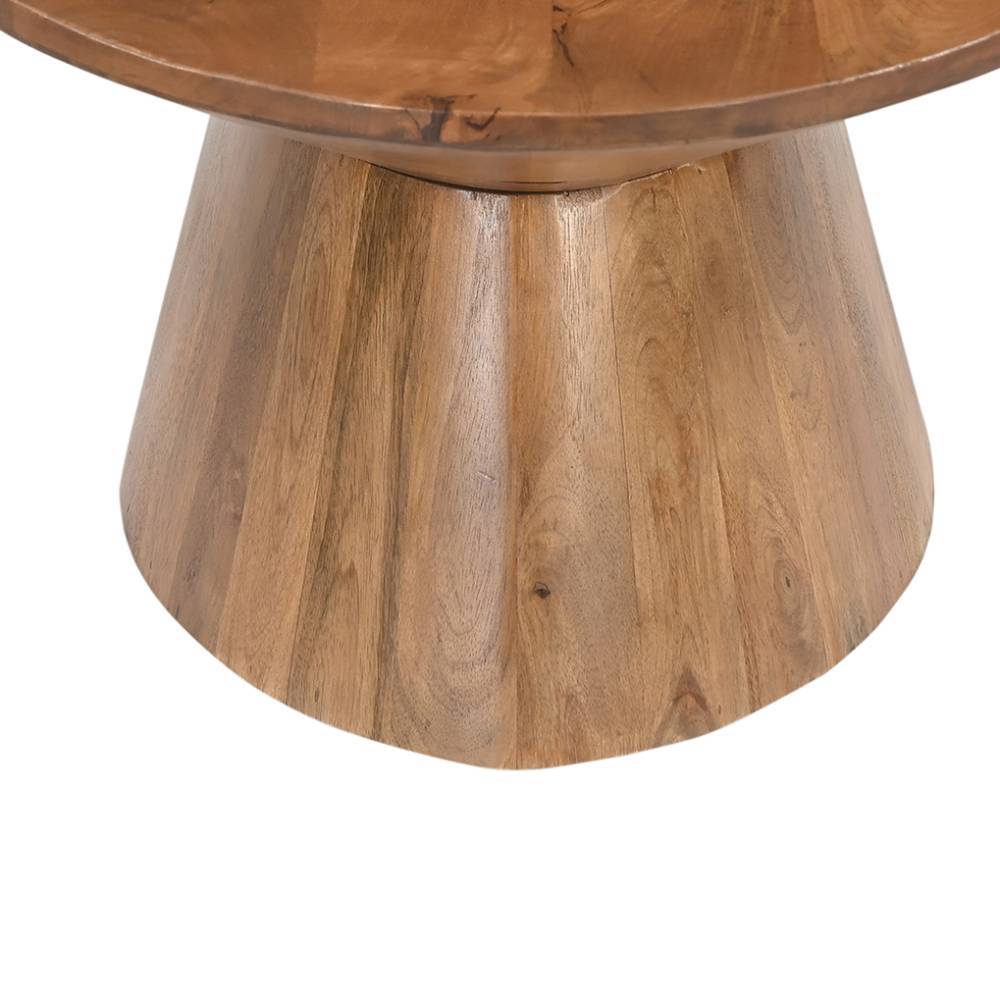 Massivholz-Couchtisch in ovaler Form - Galadira