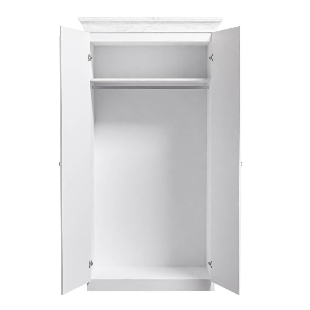 Modern Country Style Kleiderschrank in Weiß - Kazanova