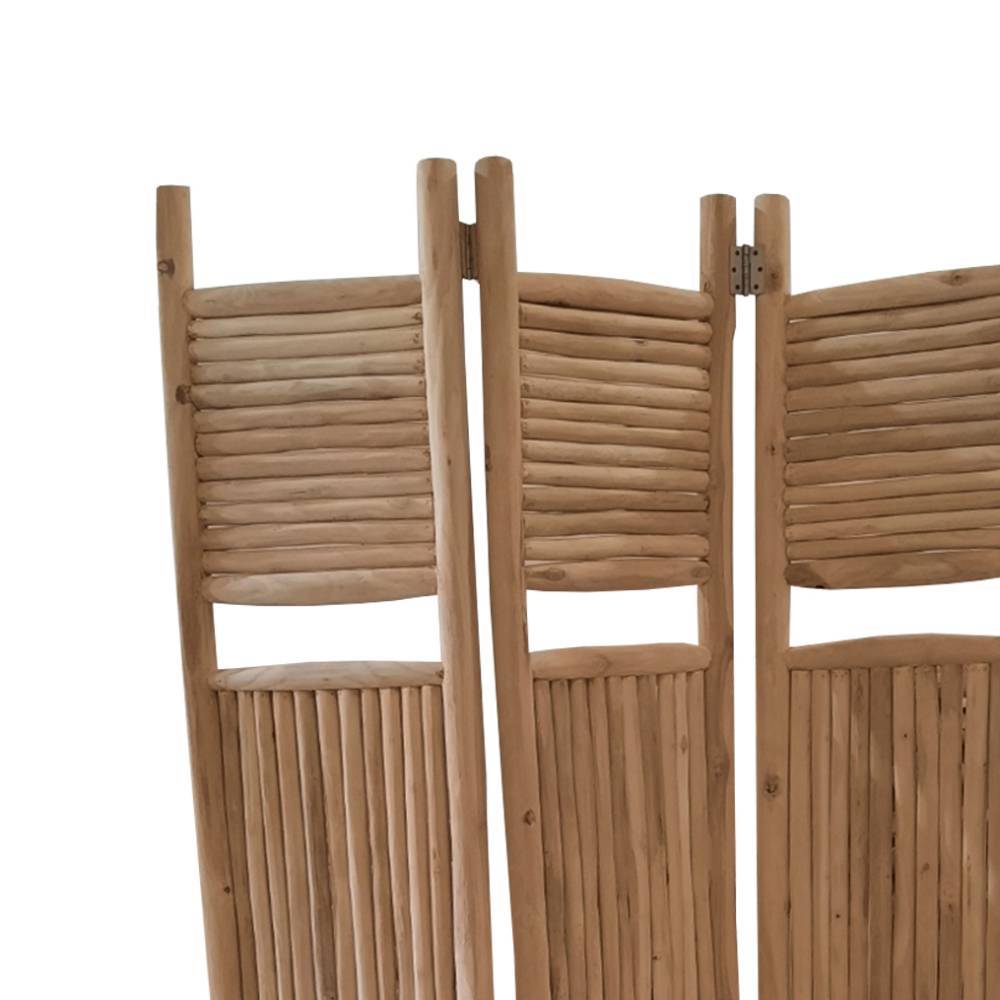 Outdoor Paravent aus Teak Massivholz - Ansgar
