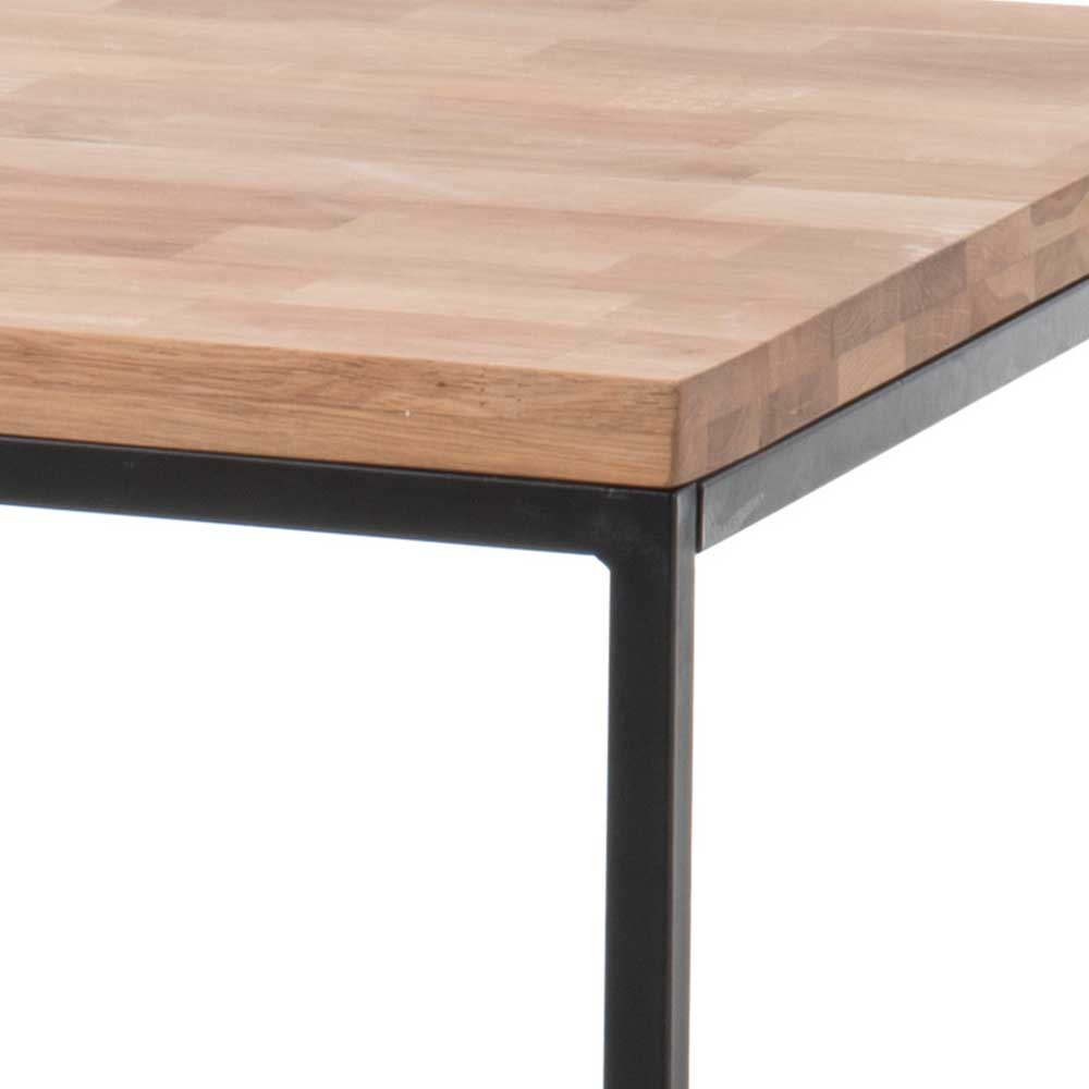 70x70 Couchtisch mit Asteiche Platte - Bigova