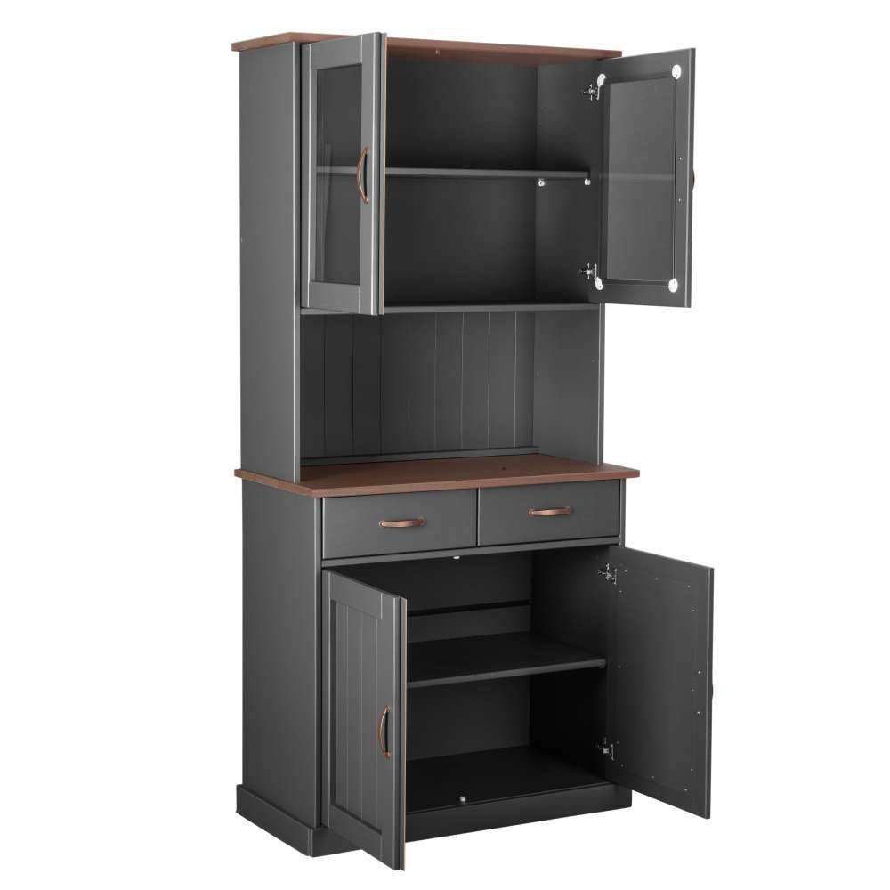 Landhaus Buffetschrank in Grau & Braun - Nepplan