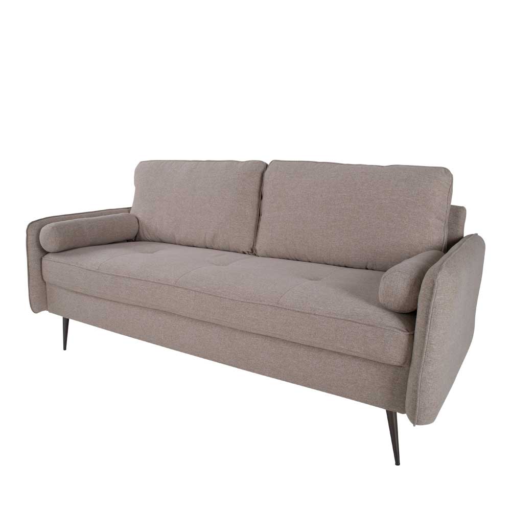 175 cm breite Armlehnen Couch in Beige - Milly