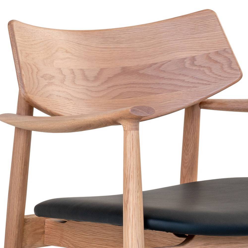 Design-Loungestuhl aus Eichenholz - Luke