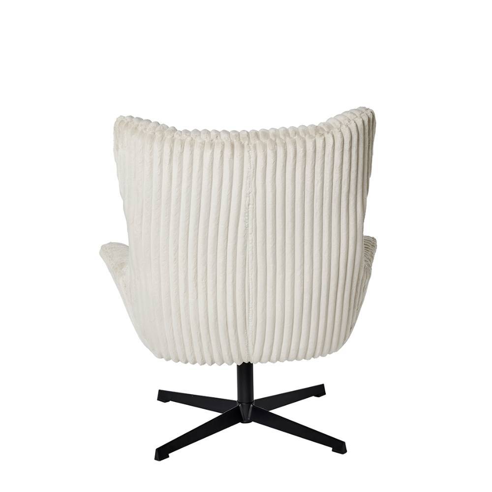 Drehbarer Designsessel in Offwhite Breitcord - Casir
