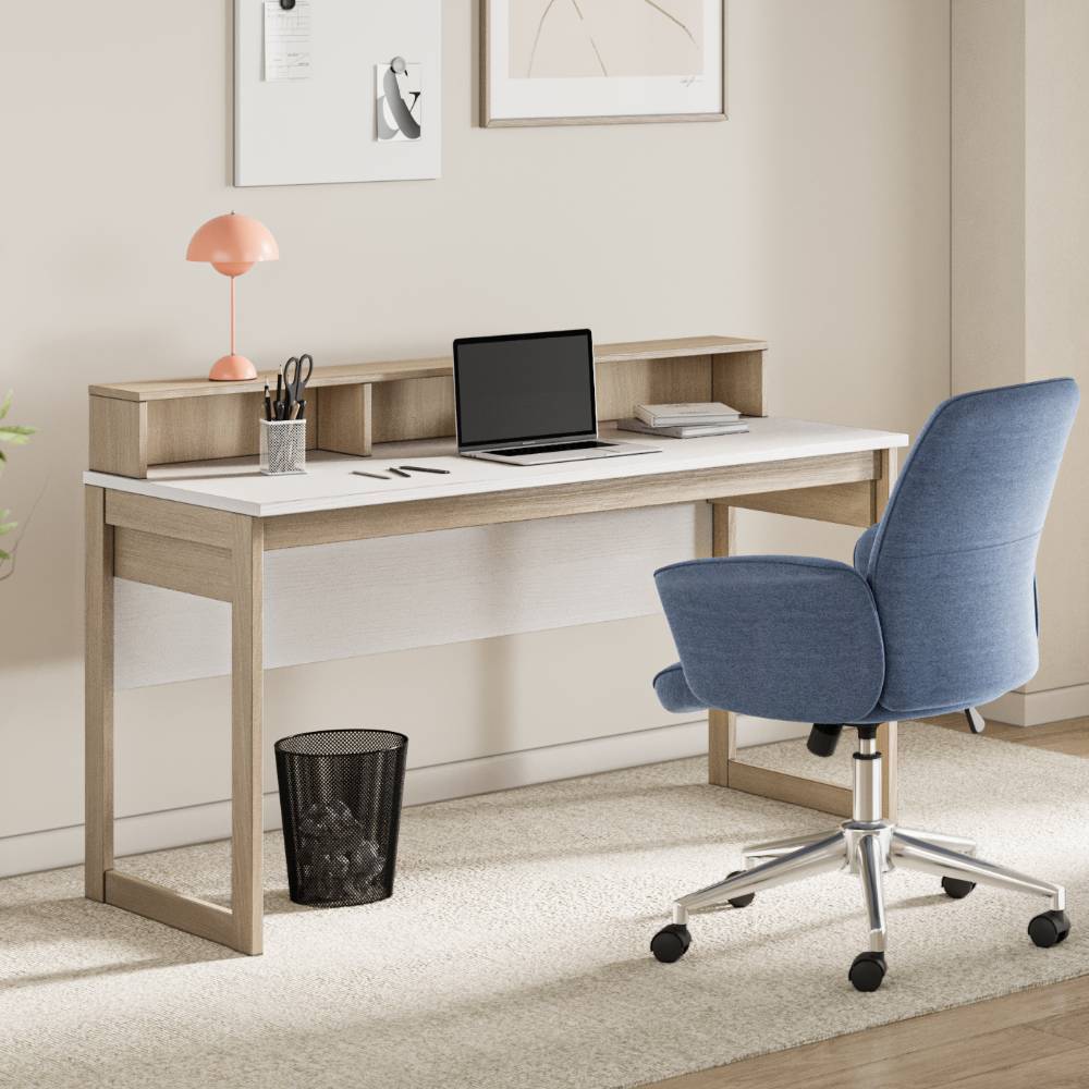 Schreibtisch und Highboard Set - Ovidio (zweiteilig)