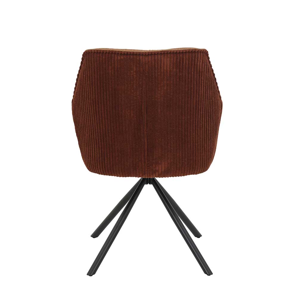 Brauner Tischsessel aus Samtvelours - Bostan (2er Set)