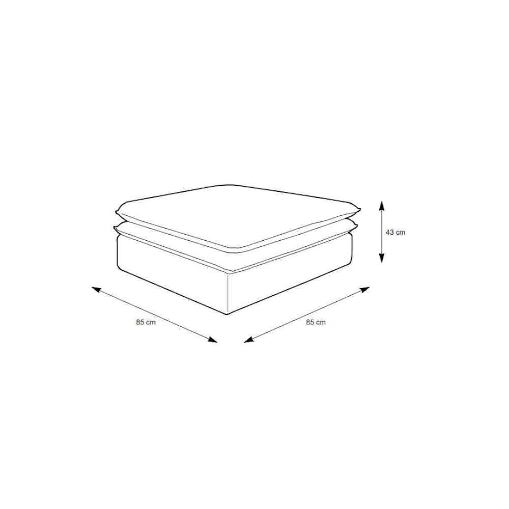 Big Sessel mit Hocker Set - Jony (zweiteilig)