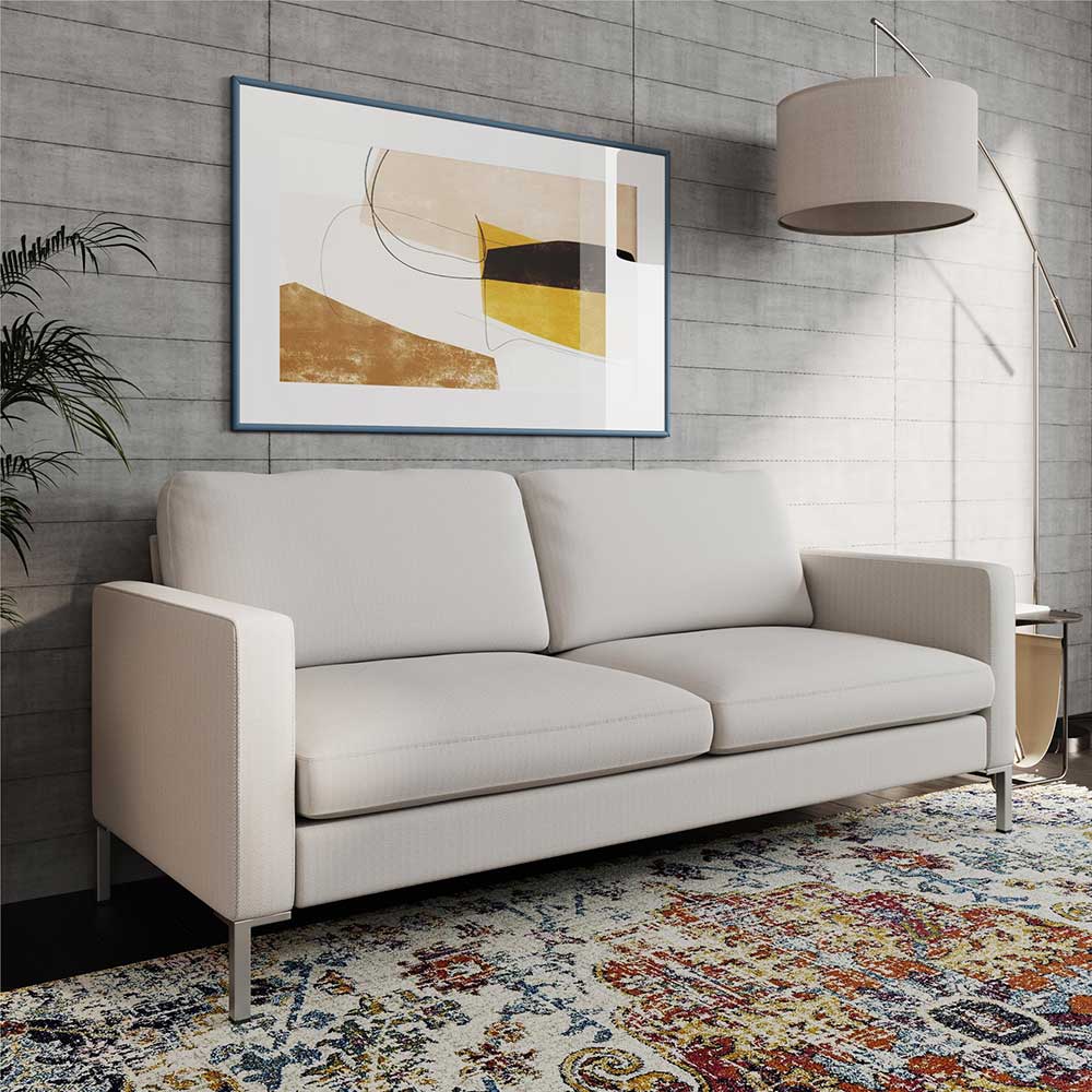 Wohnzimmer Couch in Cremefarben - Afilonga