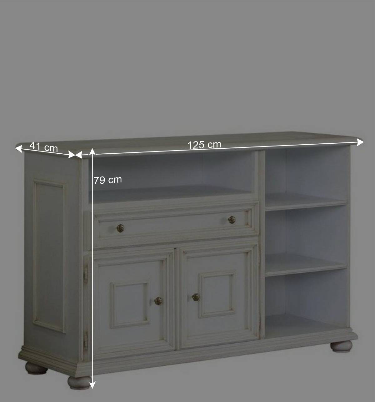 TV Unterschrank in Antikweiß - Vicina