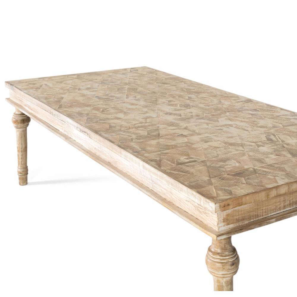 Esszimmer Tisch in Mangoholz Sandfarben - Makarona
