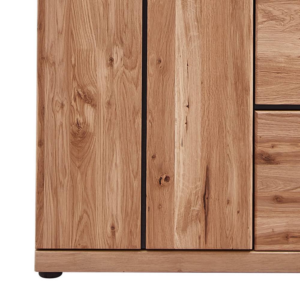 Highboard Vitrine in Wildeiche Bianco - Dritos