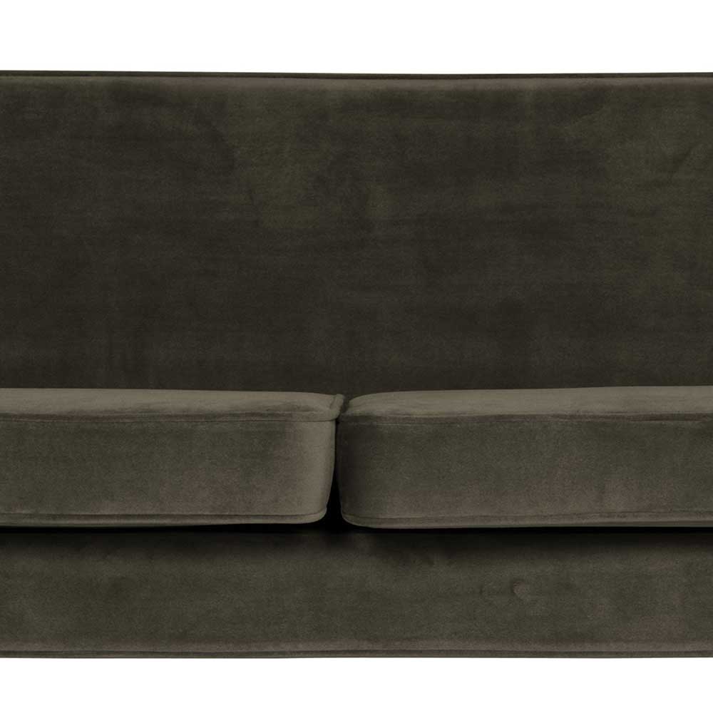 Viersitzer Retro Couch in Dunkelgrün - Eltusa