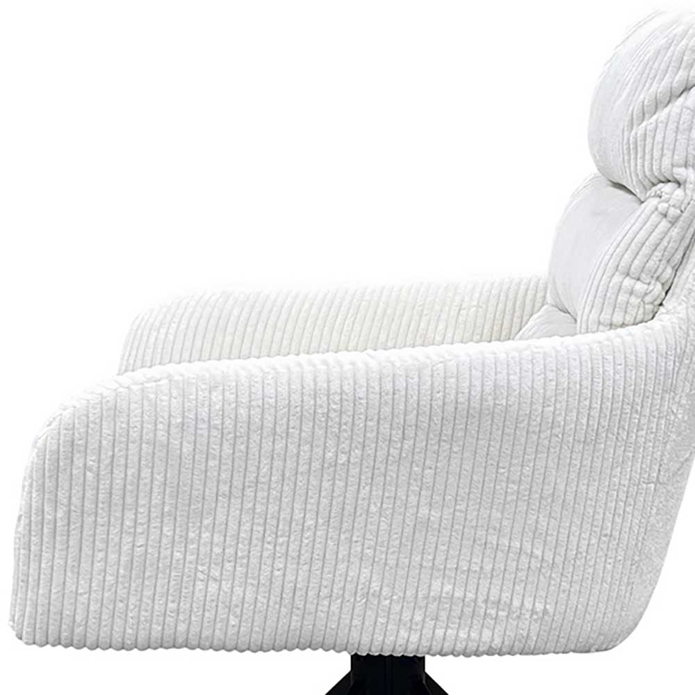 Breitcord Tischsessel in Offwhite - Tonia (2er Set)