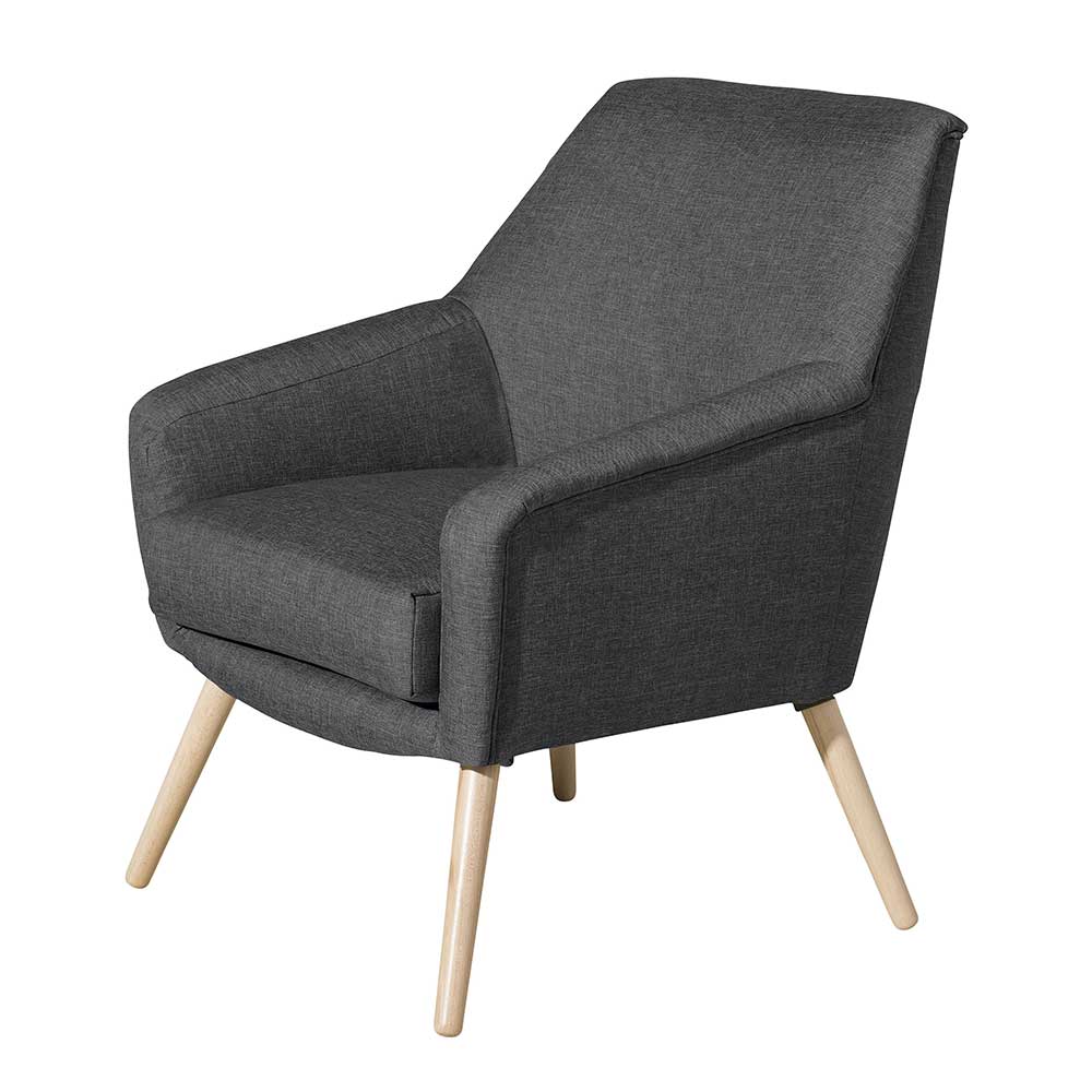 Wohnzimmer Polstersessel in Dunkelgrau - Rubin