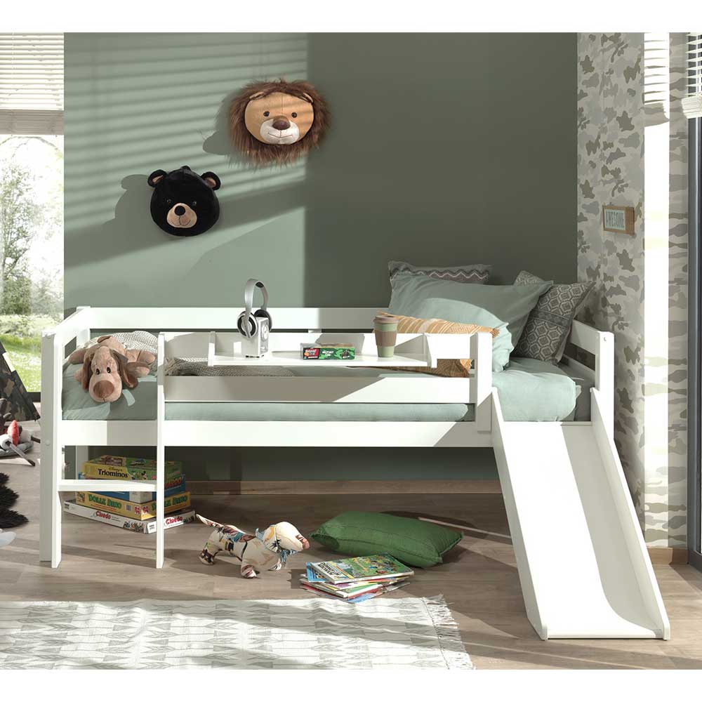Tiefes Kinder-Hochbett mit Rutsche - Almaron