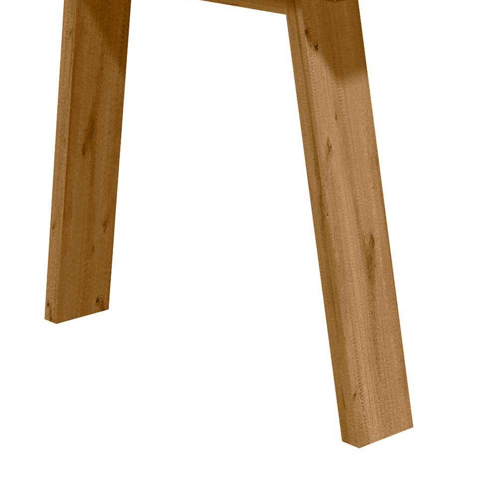 Baumkantentisch komplett aus Eiche massiv - Francena