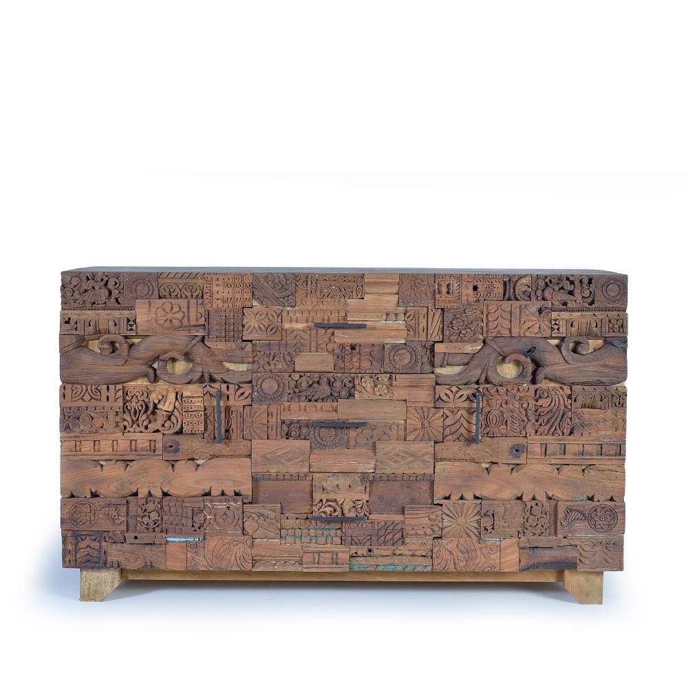 Design-Sideboard aus Mangobaum Massivholz - Deconda