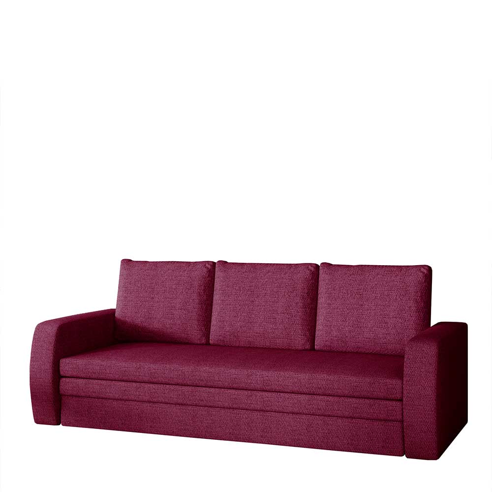 Bettsofa in Magenta Stoffbezug - Agendo