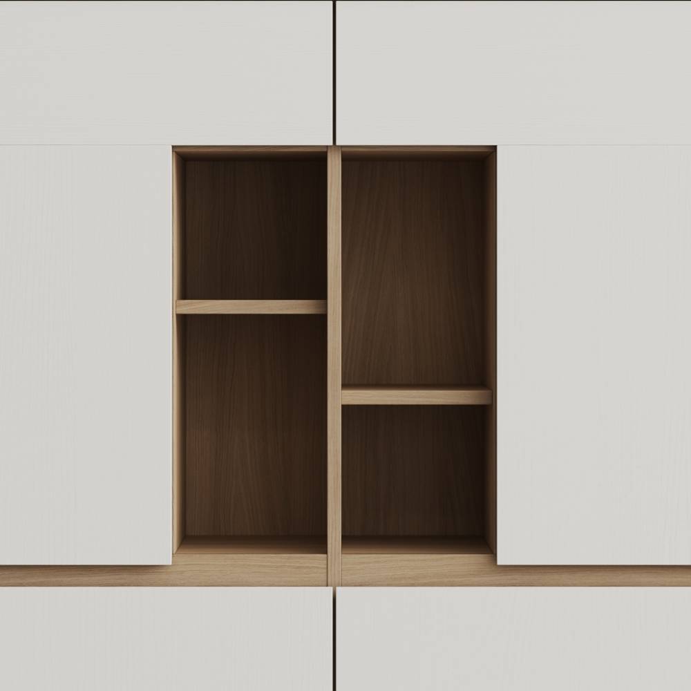 Schreibtisch und Highboard Set - Ovidio (zweiteilig)