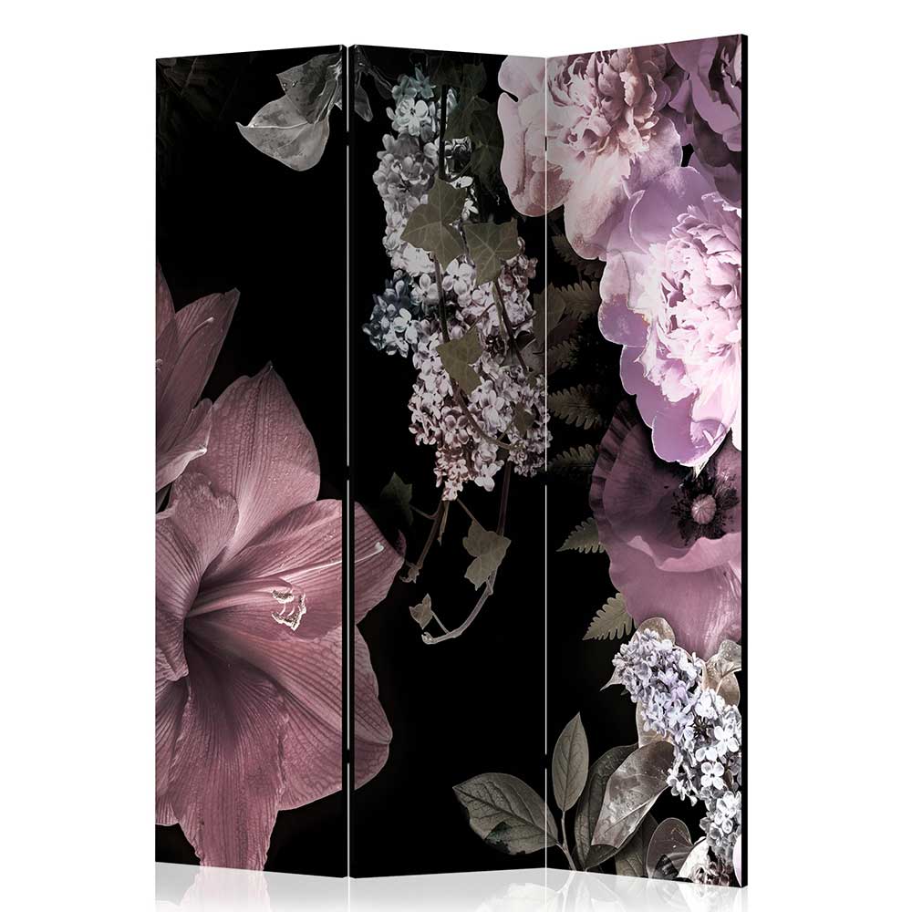 Raumteiler mit Fotodruck Blumen Vintage - Emilina