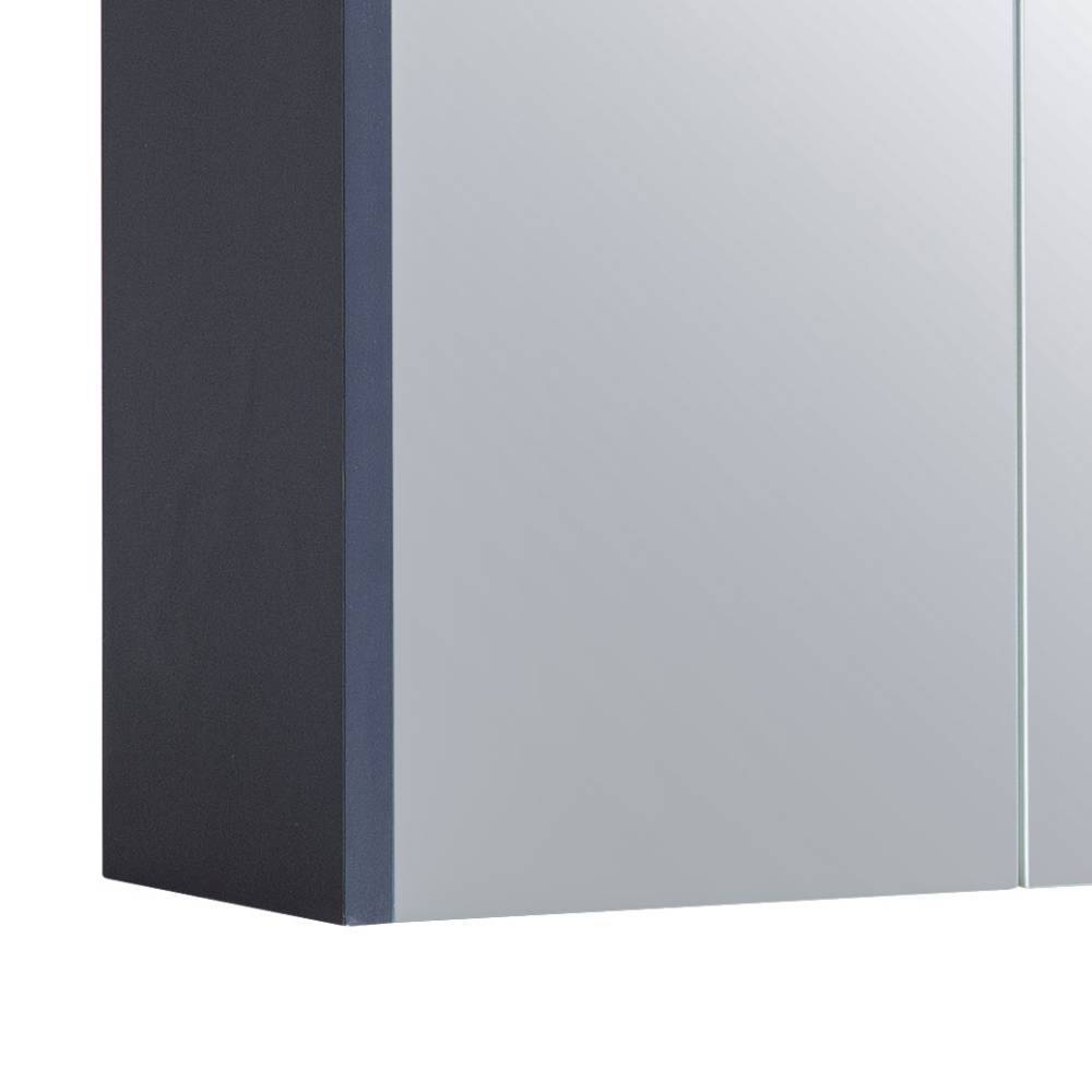 Dunkelblauer Bad-Spiegelschrank 65 cm breit - Castel
