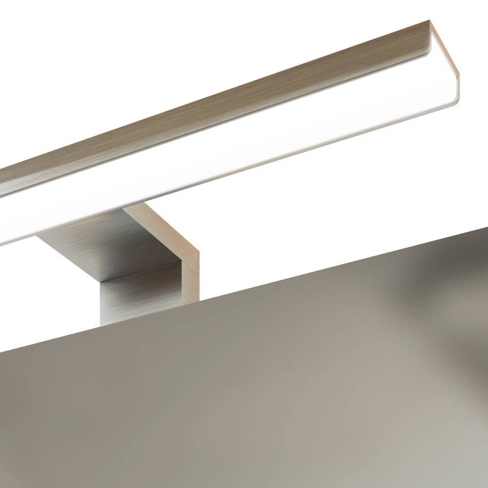 100cm Badezimmer-Spiegelschrank in Graugrün - Malivtros