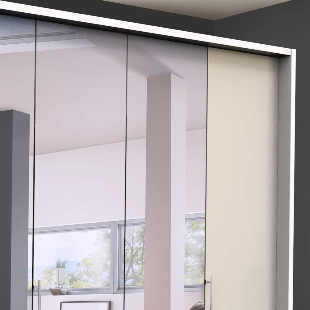 3-türiger Schlafzimmerschrank mit Spiegel & Glas Front - Zidarie