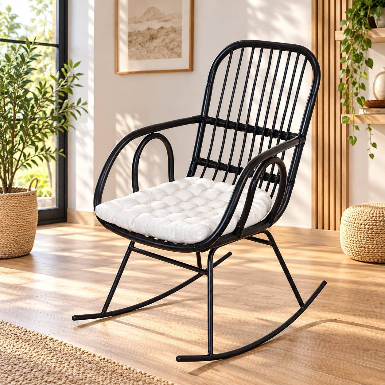 Schwarzer Schaukelstuhl modern - Italiano
