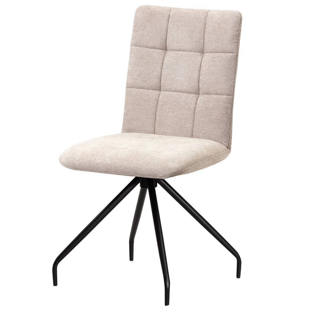 Polsterstuhl in Beige und Schwarz - Varzino (2er Set)