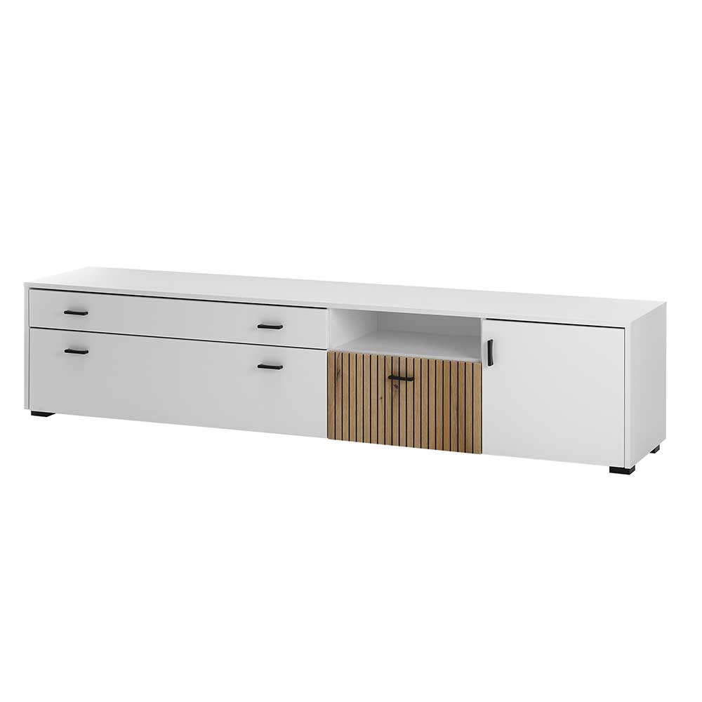 Wohnzimmer Wohnwand Set zweifarbig - Nenaloro (dreiteilig)