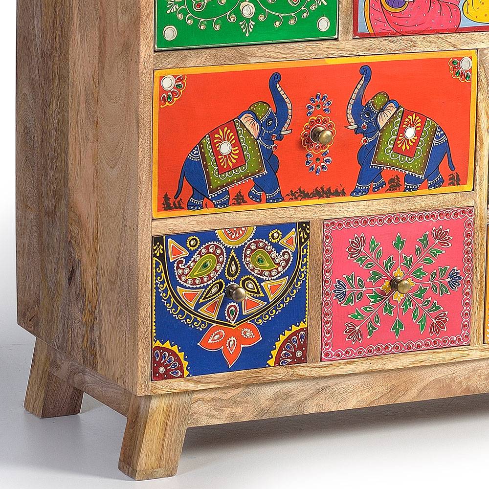 Kommode mit farbenfrohen Orient Motiven - Precio