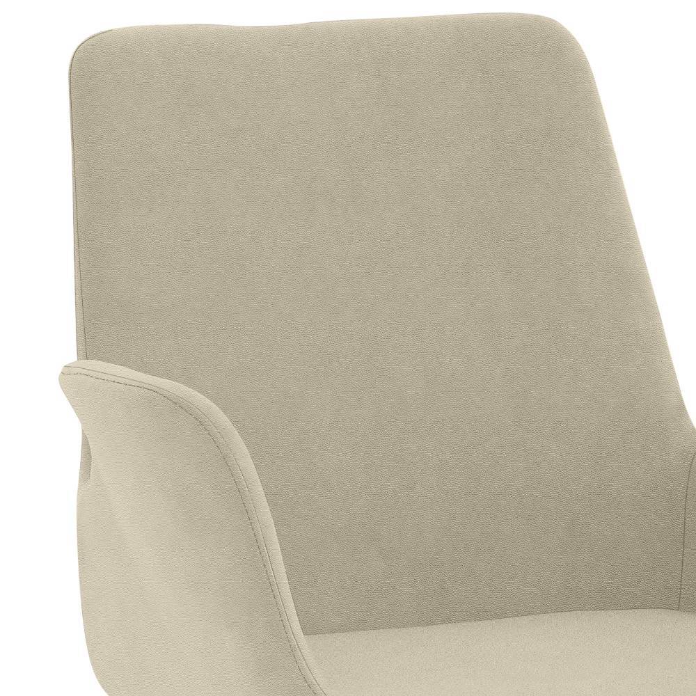 Freischwinger Armlehnenstuhl in Taupe - Susana