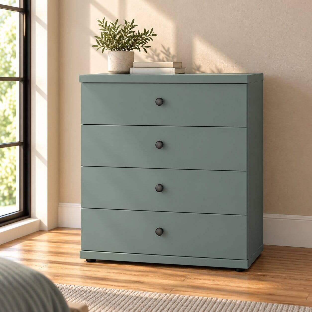 Schlafzimmer Kommode in Graugrün - Rajavo