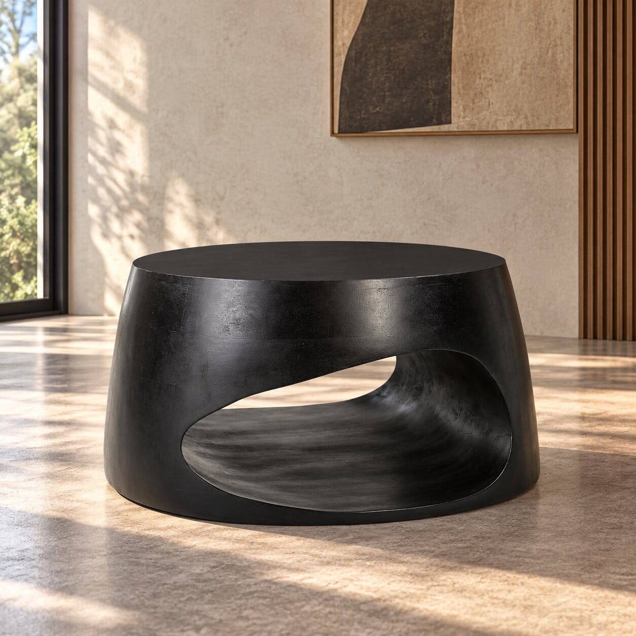 Design-Sofatisch in Schwarz - Oglio