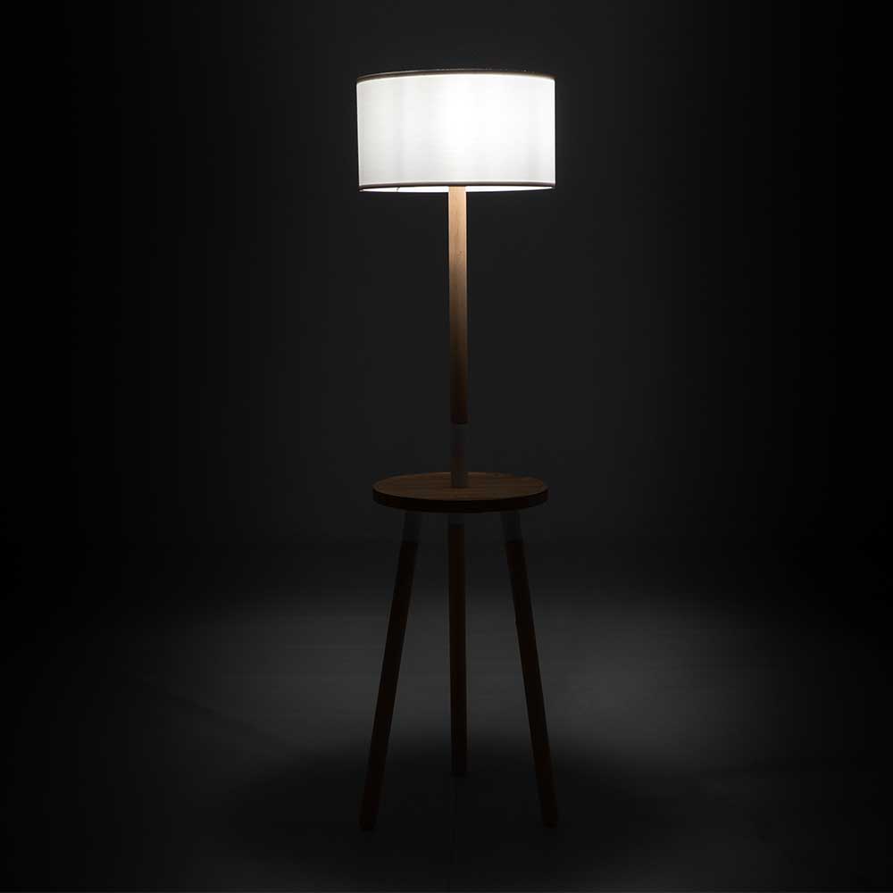 Stehlampe mit Tisch im Skandi Design - Lita