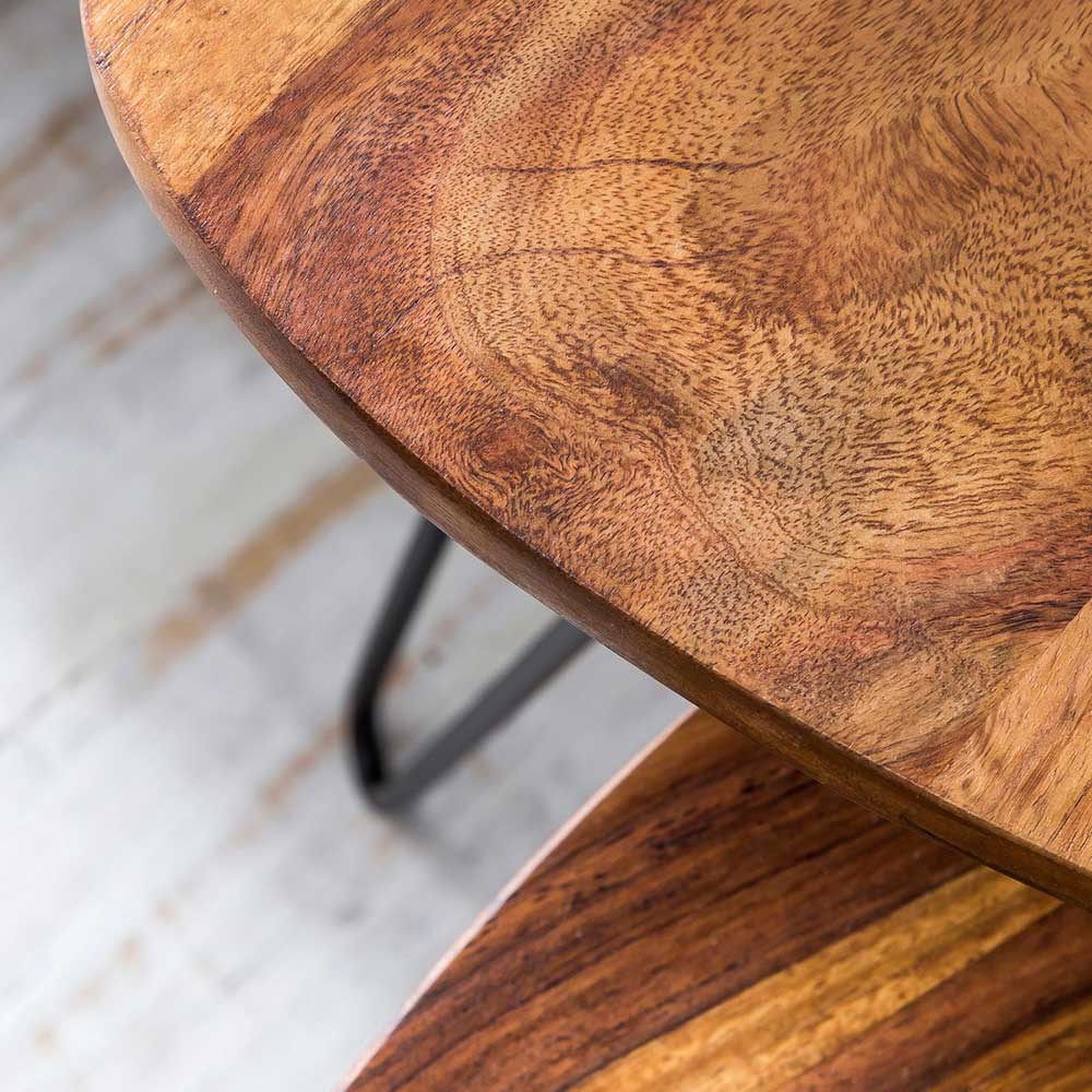 Holz Zweisatztisch im Wankel Design - Solineza (zweiteilig)