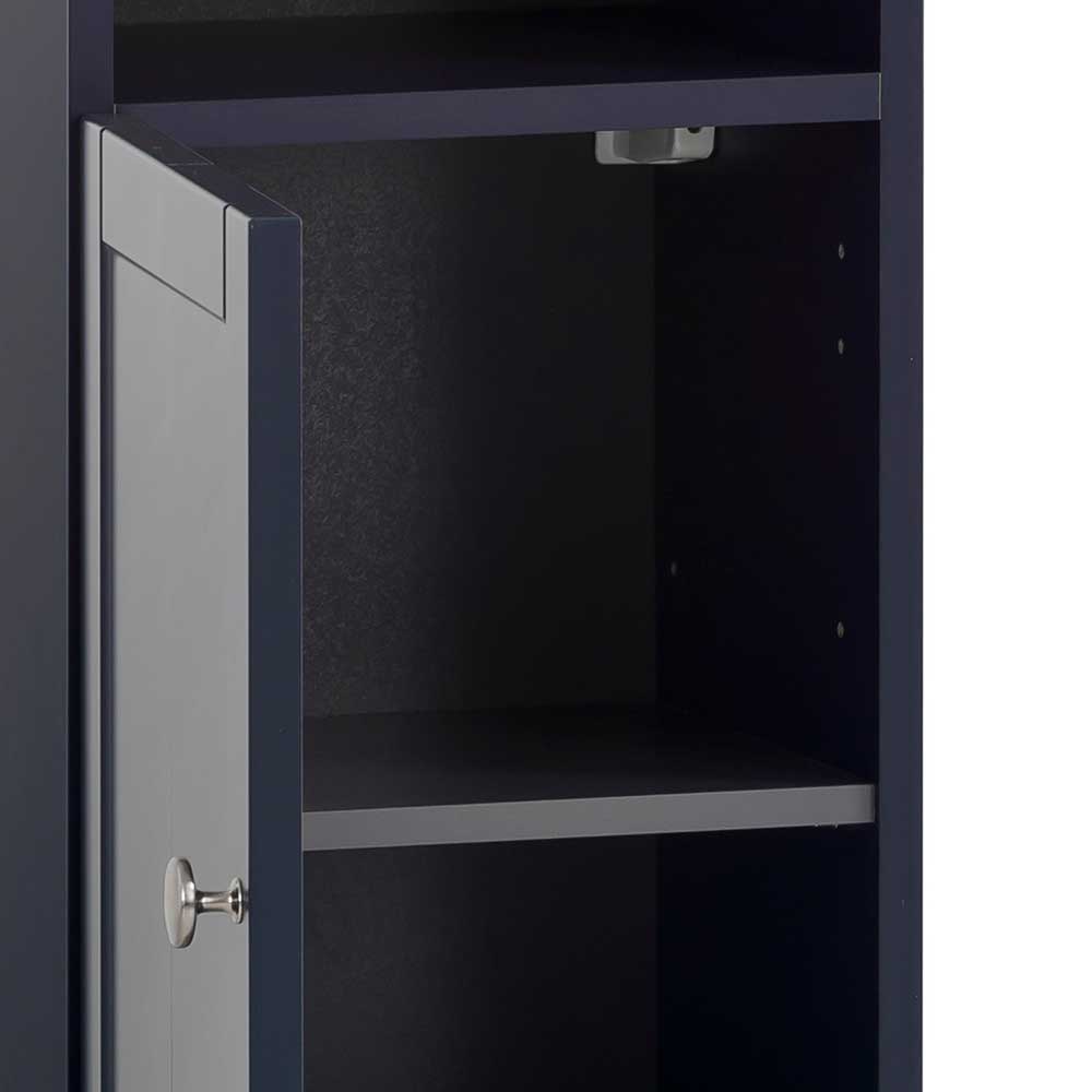 Badezimmer Einrichtungsset in Dunkelblau - Canyon (vierteilig)