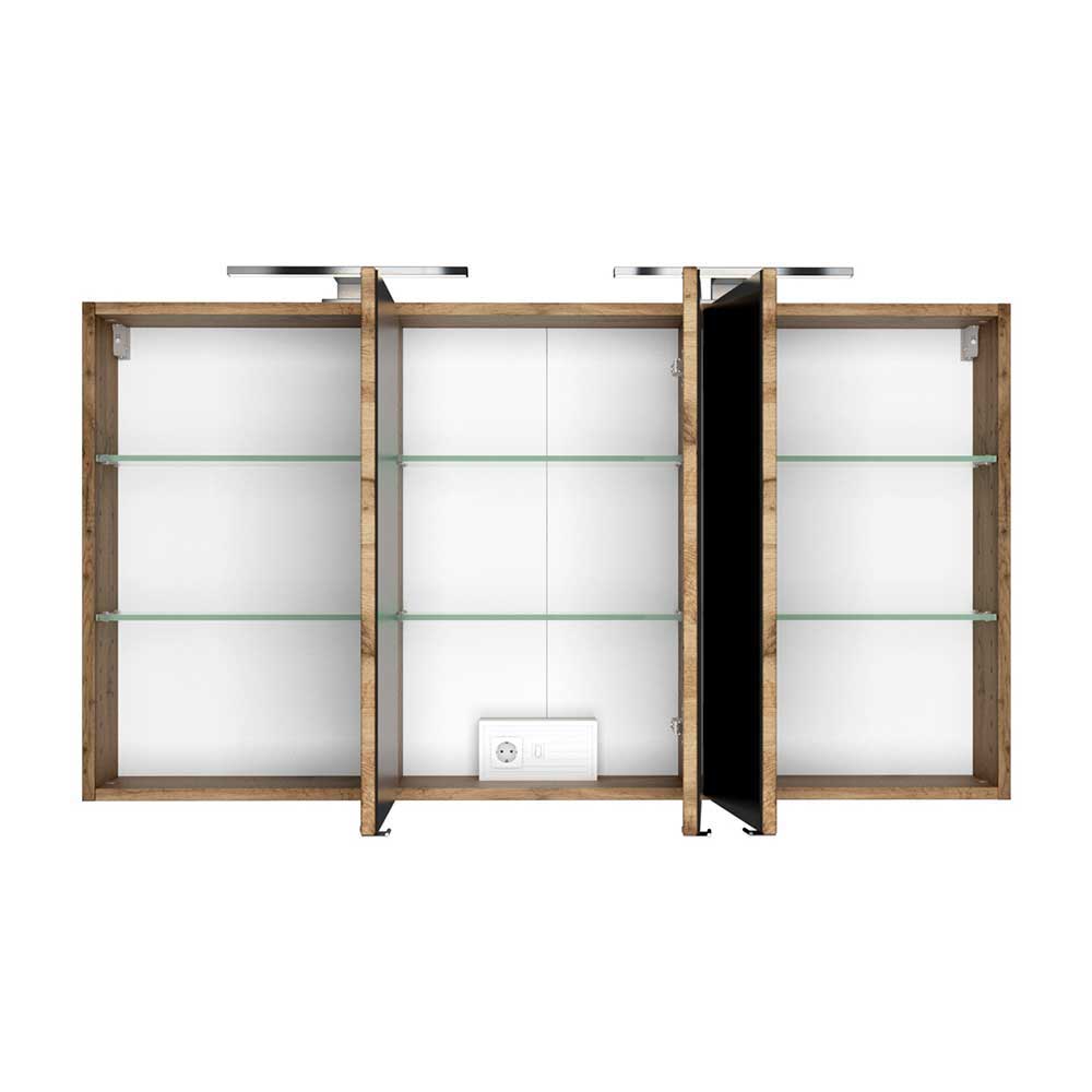 120 cm Doppel-Waschtisch & Spiegelschrank - Maklesa (zweiteilig)