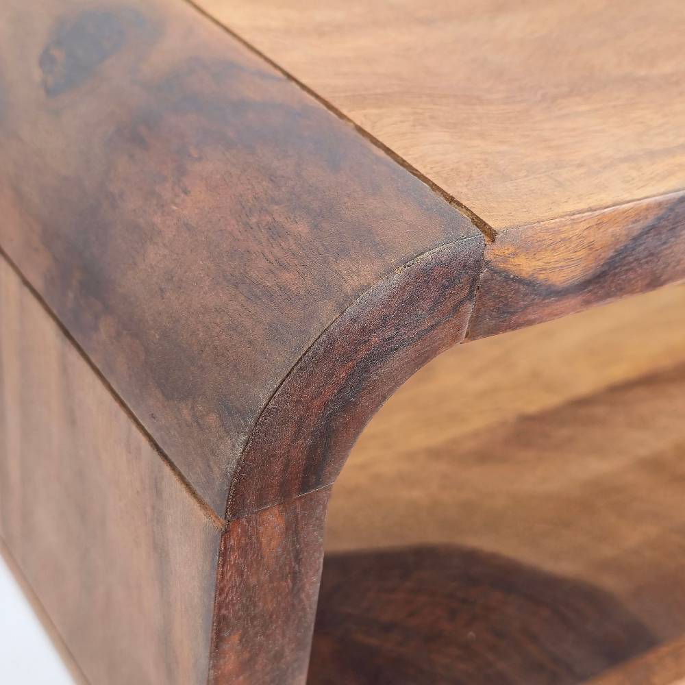 Retro-Style Couchtisch aus Sheesham Massivholz - Lavagna