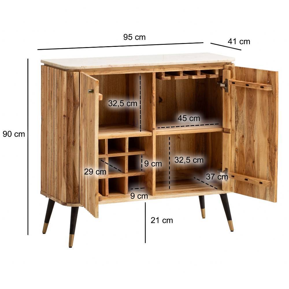 Design-Barschrank mit Doppeltür - Ciranda
