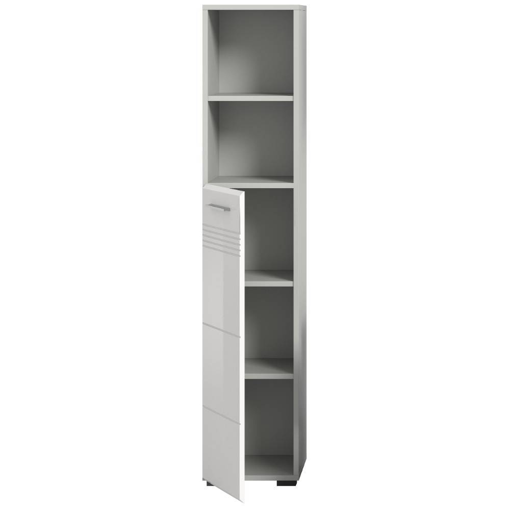 150 cm hoher Badschrank in Weiß - Queenlo