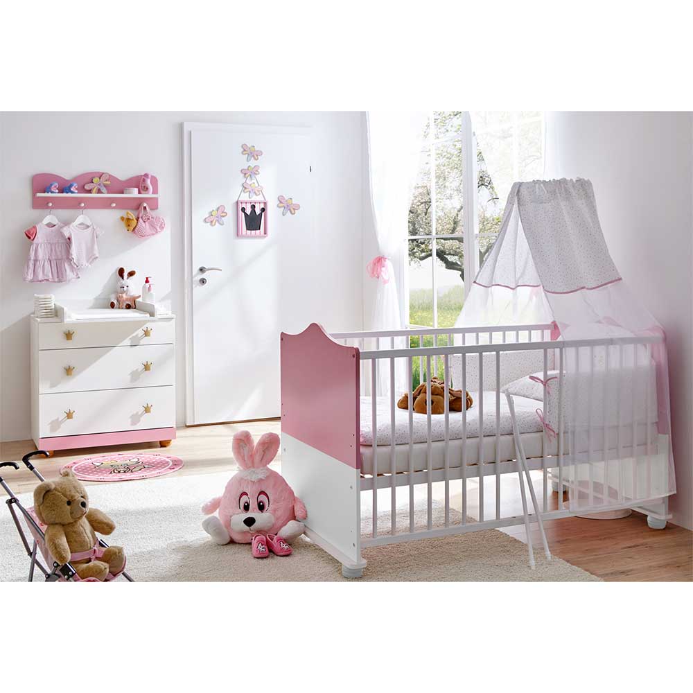 Set Mädchen Babyzimmer Möbel - Nicrusa (dreiteilig)