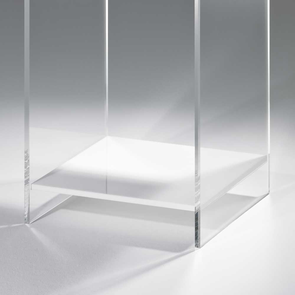 Acryl Tisch in Transparent & Weiß - Valentine