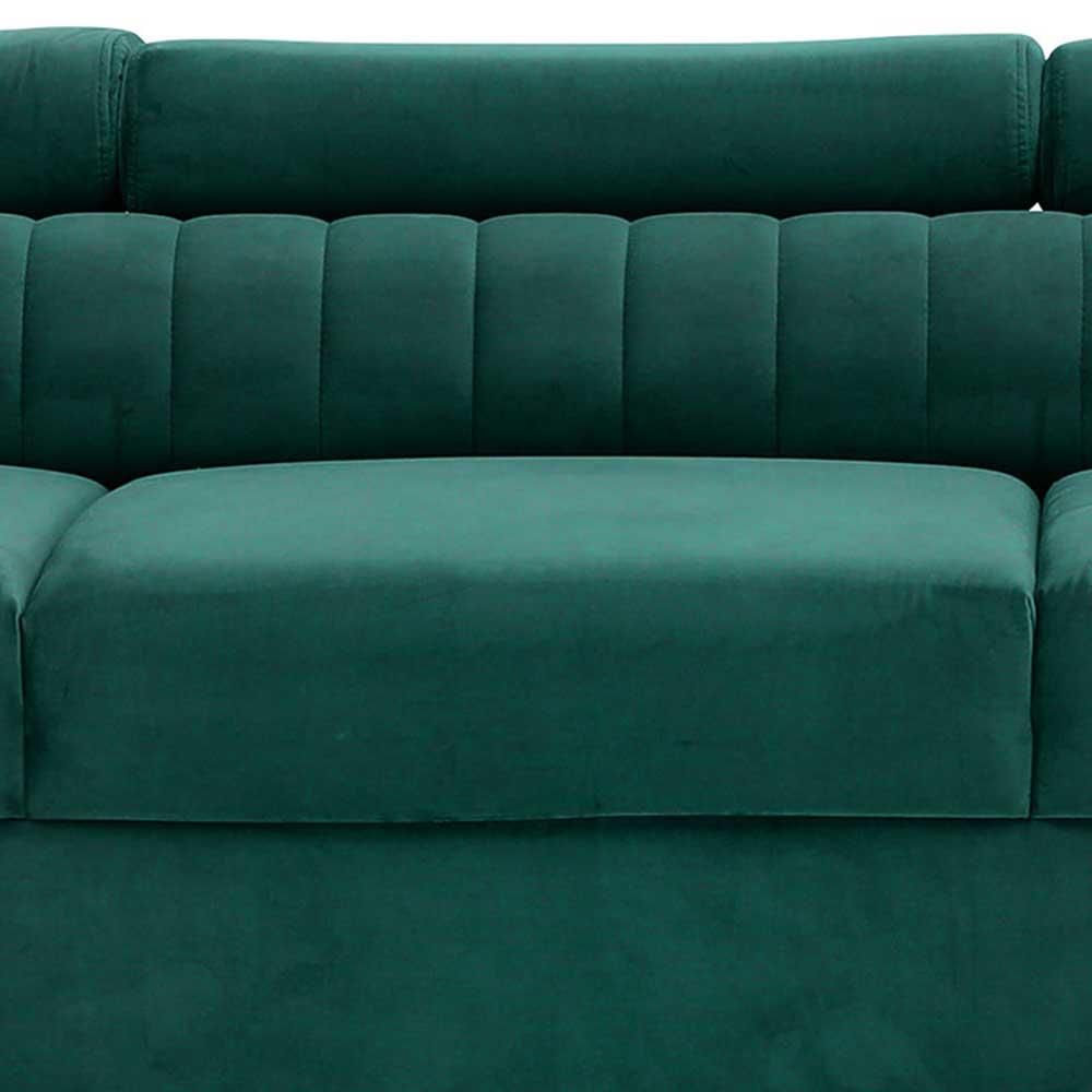 Federkern-Bettcouch in Dunkelgrün - Drujano