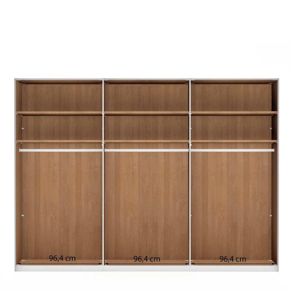 6-türiger Kleiderschrank mit Glasfront - Nikoba