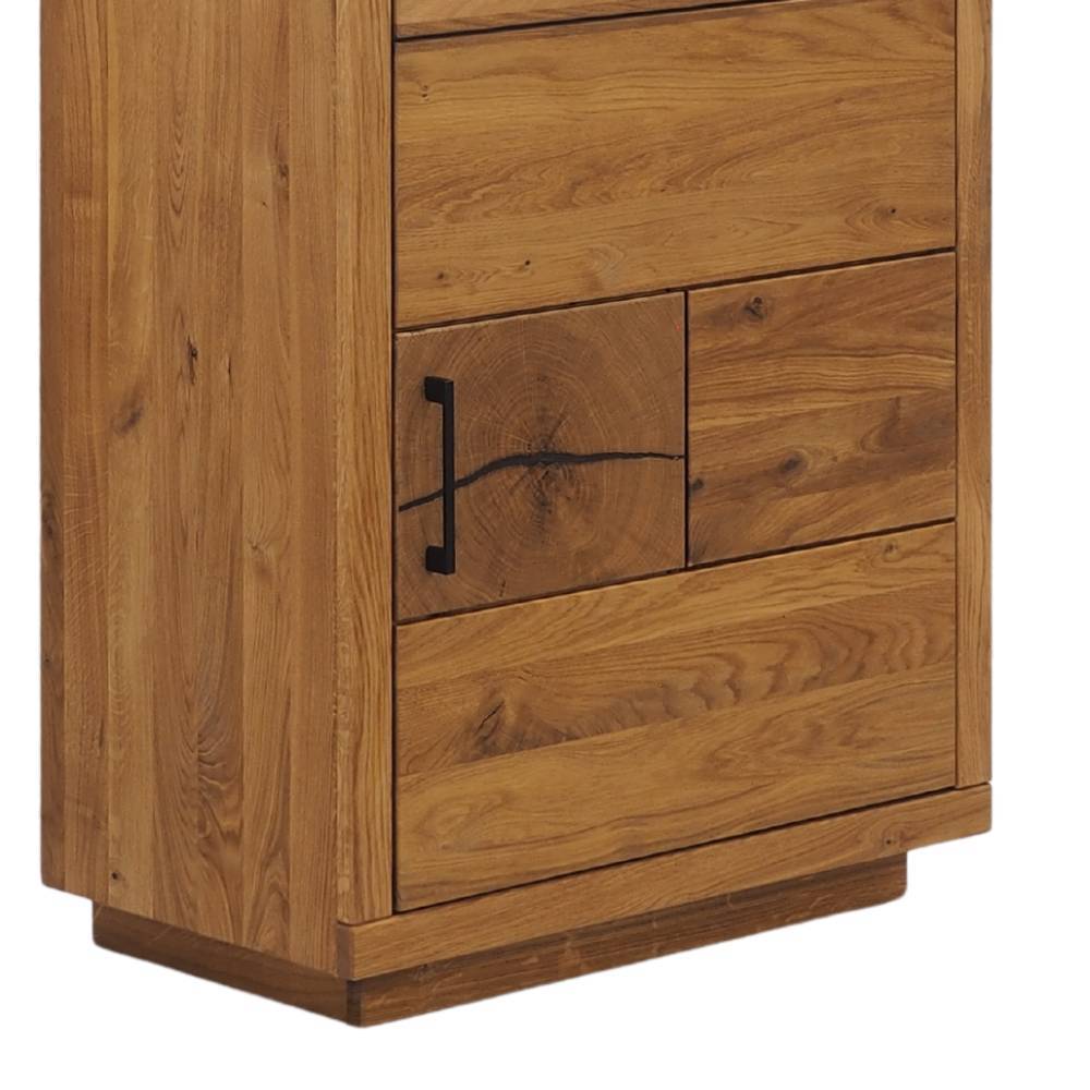 Vitrinenschrank aus Eiche Massivholz - Hugo