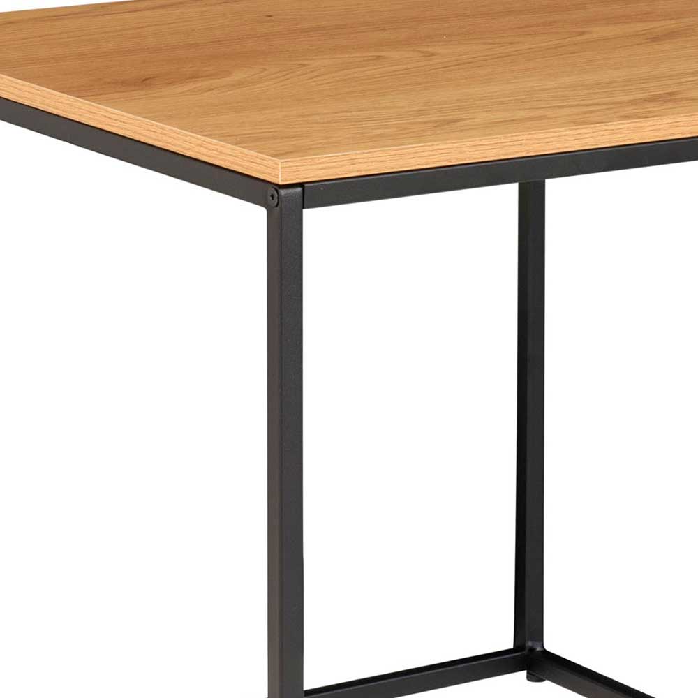 45x45 Beistelltisch in Eiche & Schwarz - Mercadeo
