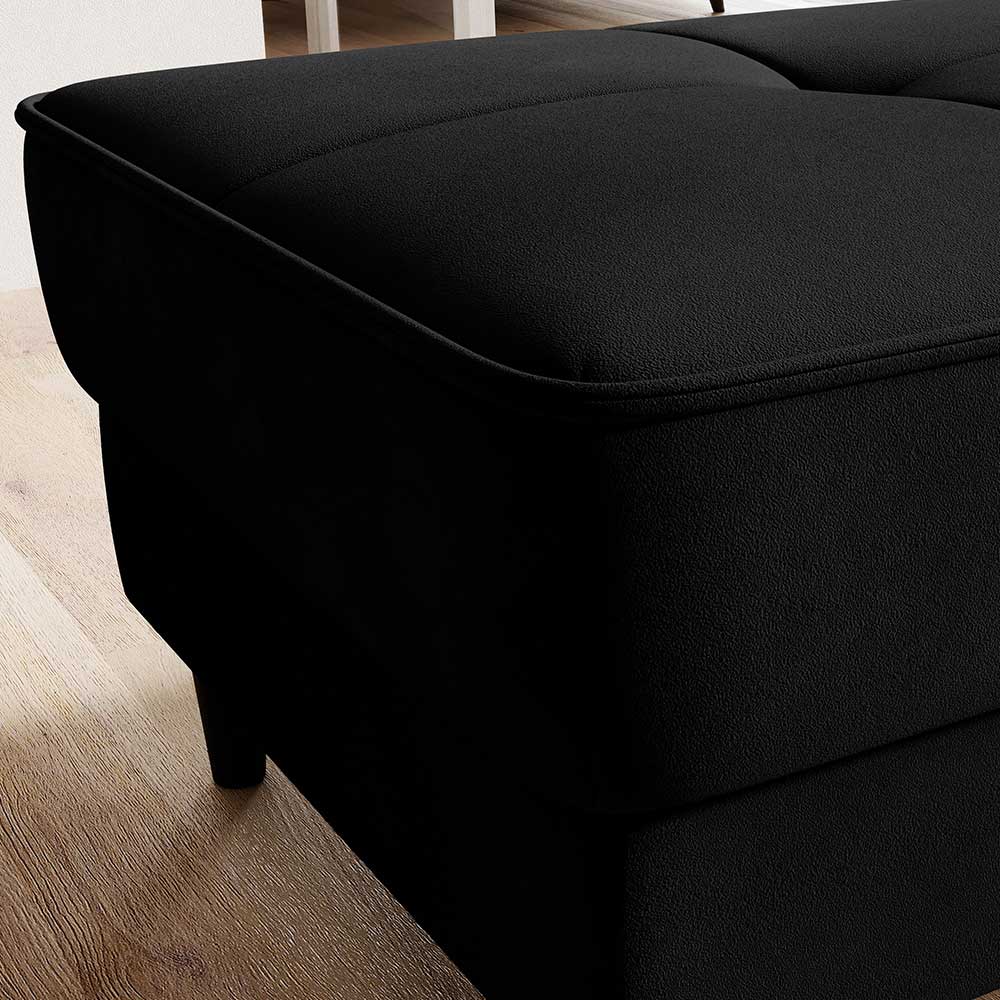 Wohnzimmerhocker mit Truhe in Schwarz - Oktay