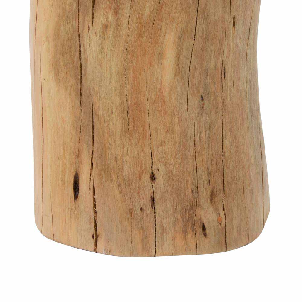 Beistelltisch Baumstamm aus Akazie massiv Fassong in Rund 35cm